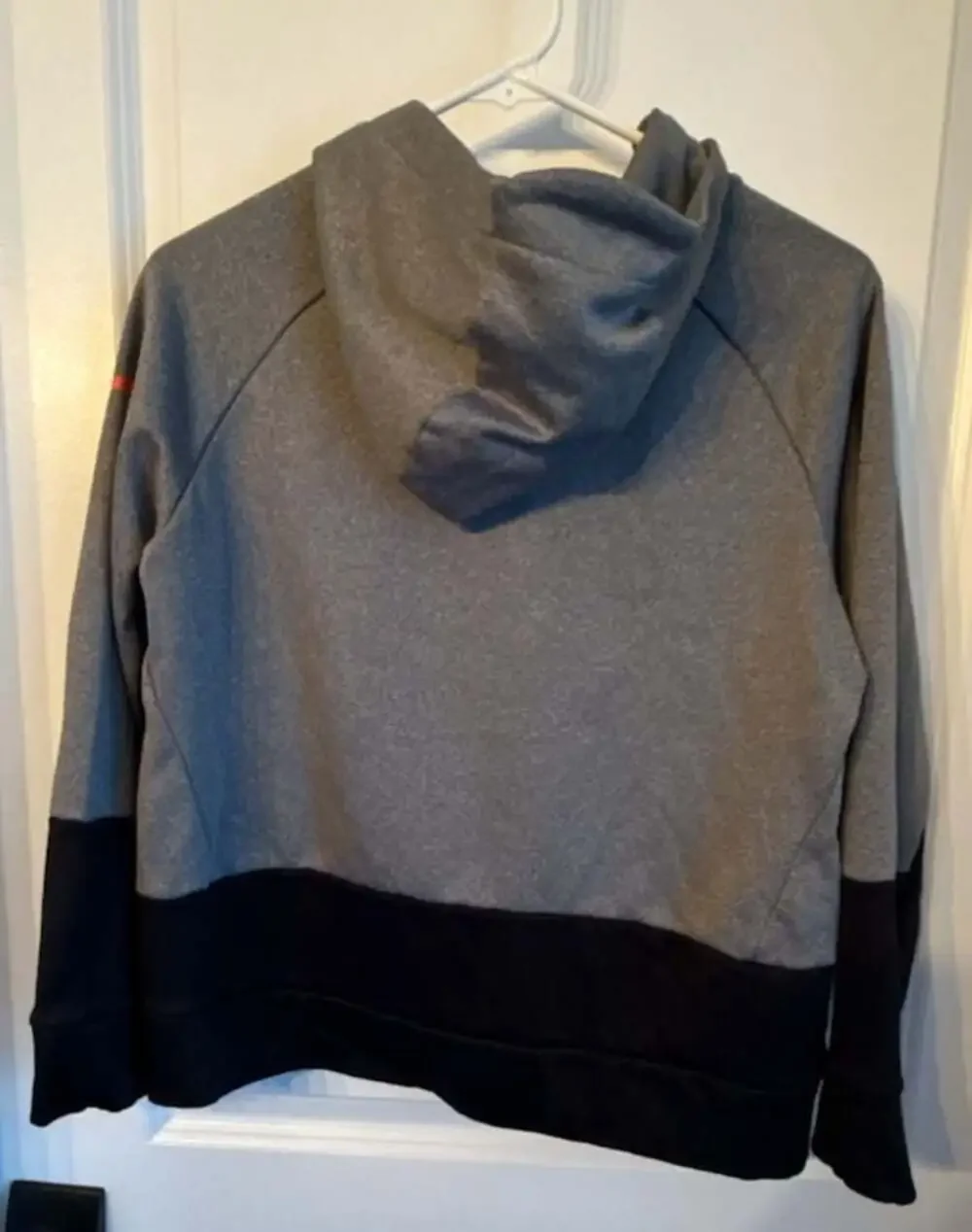 Nike Dri-FIT Youth Pullover Hoodie Gray and Black with Orange Logo